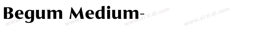 Begum Medium字体转换